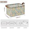 ALAZA Animal Bird Rabbit Blossom Rectangular Closet Storage Box Storage Bin Basket Storage Cube with Leather Handles Nursery Storage Laundry Hamper 2 Piece view 3