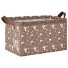 ALAZA Fox Leaf Fruit Animal Rectangular Closet Storage Box Storage Bin Basket Storage Cube with Leather Handles Nursery Storage Laundry Hamper 2 Piece view 1