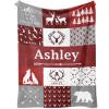 AZUFEMOS Name Blankets Personalized Kids-Personalized Blanket with Name-Personalized Blankets for Kids Girls Boys-Personalized Birthday Gifts for Baby (Animal 2) view 1