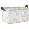 ALAZA Cute Seashell Starfish White Rectangular Closet Storage Box Storage Bin Basket Storage Cube with Leather Handles Nursery Storage Laundry Hamper 2 Piece view 1