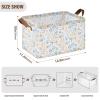 ALAZA Cute Seashell Starfish White Rectangular Closet Storage Box Storage Bin Basket Storage Cube with Leather Handles Nursery Storage Laundry Hamper 2 Piece view 3