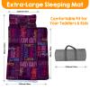 Custom Toddler Nap Mat for Preschool, Personalized Monogram Name Sleep Mats for Kids Daycare, Roll Up Sleeping Bag with Removable Pillow & Dotted Back Blanket for 2-15 Years Boys Girls Color09 view 3