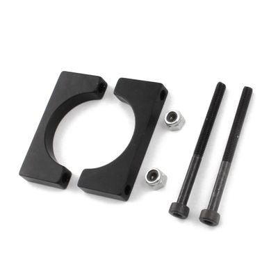 2pcs Black 8/10/12/14/16/20/25/30mm CNC Aluminium Tube Clamp Motor Mount Fixture Clip Holder for Multi-axis Fixed-Wing Aircraft (2Pcs 30mm)