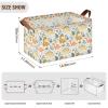 ALAZA Cute Dinosaur Leves Cartoon Rectangular Closet Storage Box Storage Bin Basket Storage Cube with Leather Handles Nursery Storage Laundry Hamper 2 Piece view 3