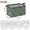 ALAZA Chestnuts Pines Tree Rectangular Closet Storage Box Storage Bin Basket Storage Cube with Leather Handles Nursery Storage Laundry Hamper 2 Piece view 3