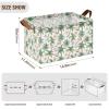 ALAZA Seashell Palm Tree Starfish White Rectangular Closet Storage Box Storage Bin Basket Storage Cube with Leather Handles Nursery Storage Laundry Hamper 2 Piece view 3