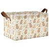 ALAZA Beautiful Capybaras Blossom Rectangular Closet Storage Box Storage Bin Basket Storage Cube with Leather Handles Nursery Storage Laundry Hamper 2 Piece view 1