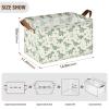ALAZA Cute Dinosaur Animal Green Rectangular Closet Storage Box Storage Bin Basket Storage Cube with Leather Handles Nursery Storage Laundry Hamper 2 Piece view 3
