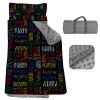Personalized Toddler Nap Mat, Custom Name Kids Sleeping Bag, Daycare Nap Mat with Pillow and Blanket, Nap Mats for Preschool Kindergarten, Toddler Sleeping Bag Rolled Slumber Bags - Style 01 view 1