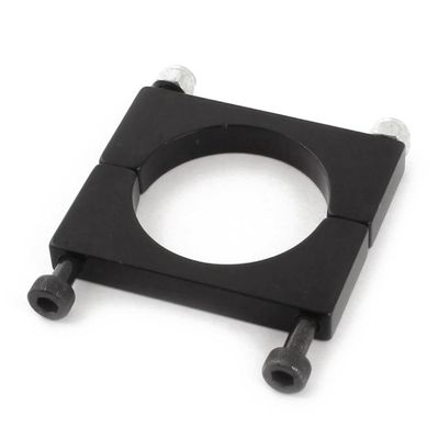 2pcs Black 8/10/12/14/16/20/25/30mm CNC Aluminium Tube Clamp Motor Mount Fixture Clip Holder for Multi-axis Fixed-Wing Aircraft (2Pcs 10mm)