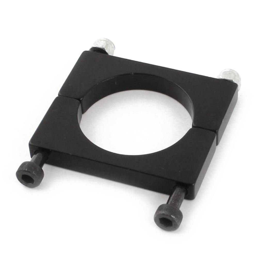 2pcs Black 8/10/12/14/16/20/25/30mm CNC Aluminium Tube Clamp Motor Mount Fixture Clip Holder for Multi-axis Fixed-Wing Aircraft (2Pcs 10mm)