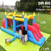 24FT Commercial Grade Inflatable Obstacle Course, (100% PVC) Bounce House for Big Kids 5-12 & Adult, with 2 Slides, (1100w Blower), Bouncy House for Backyard Outdoor Birthday Party Decor view 2