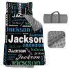 Personalized Toddler Nap Mat, Custom Name Kids Sleeping Bag, Daycare Nap Mat with Pillow and Blanket, Nap Mats for Preschool Kindergarten, Toddler Sleeping Bag Rolled Slumber Bags - Style 14 view 1