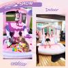 Pink Bounce House for Kids with Air Blower, 13 x 7 FT Inflatable Bouncer with Big Ball Pit/Water Pool,Indoor & Outdoor Bouncy Castle with Ocean Balls for Party Kids Birthday Party, Easy to Install view 3