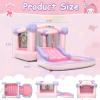 Pink Bounce House for Kids with Air Blower, 13 x 7 FT Inflatable Bouncer with Big Ball Pit/Water Pool,Indoor & Outdoor Bouncy Castle with Ocean Balls for Party Kids Birthday Party, Easy to Install view 4