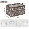 ALAZA Hedgehog Red Love Heart Rectangular Closet Storage Box Storage Bin Basket Storage Cube with Leather Handles Nursery Storage Laundry Hamper 2 Piece view 3