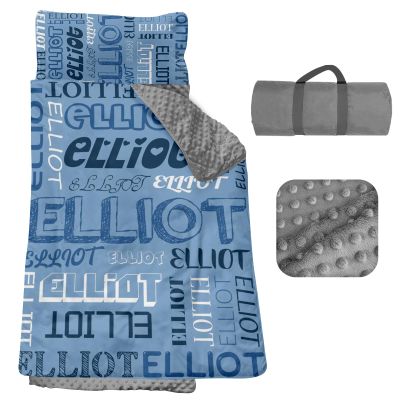 Personalized Toddler Nap Mat, Custom Name Kids Sleeping Bag, Daycare Nap Mat with Pillow and Blanket, Nap Mats for Preschool Kindergarten, Toddler Sleeping Bag Rolled Slumber Bags - Style 17