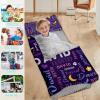 Personalized Toddler Nap Mat, Custom Name Kids Sleeping Bag, Daycare Nap Mat with Pillow and Blanket, Nap Mats for Preschool Kindergarten, Toddler Sleeping Bag Rolled Slumber Bags - Style 12 view 2