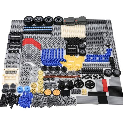 ASTEM 500+ Technical-Parts Group EV3 Building Block Parts Regular-Sized Replacement Mechanical Parts Include Brick,Bush,Technic Pin,Gear.