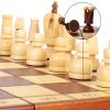 13-Inch Portable Folding Chess Set - Handcrafted Intricate Wooden Pieces, Perfect for Adults and Beginners view 3