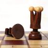 13-Inch Portable Folding Chess Set - Handcrafted Intricate Wooden Pieces, Perfect for Adults and Beginners view 4