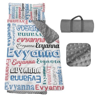 Personalized Toddler Nap Mat, Custom Name Kids Sleeping Bag, Daycare Nap Mat with Pillow and Blanket, Nap Mats for Preschool Kindergarten, Toddler Sleeping Bag Rolled Slumber Bags - Style 20