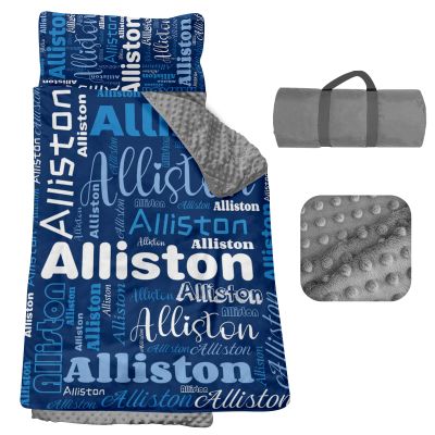 Personalized Toddler Nap Mat, Custom Name Kids Sleeping Bag, Daycare Nap Mat with Pillow and Blanket, Nap Mats for Preschool Kindergarten, Toddler Sleeping Bag Rolled Slumber Bags - Style 08
