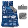 Personalized Toddler Nap Mat, Custom Name Kids Sleeping Bag, Daycare Nap Mat with Pillow and Blanket, Nap Mats for Preschool Kindergarten, Toddler Sleeping Bag Rolled Slumber Bags - Style 08 view 1