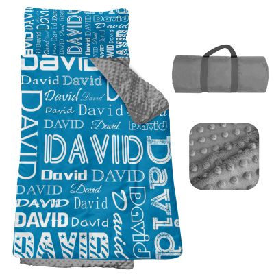 Personalized Toddler Nap Mat, Custom Name Kids Sleeping Bag, Daycare Nap Mat with Pillow and Blanket, Nap Mats for Preschool Kindergarten, Toddler Sleeping Bag Rolled Slumber Bags - Style 06
