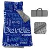 Personalized Toddler Nap Mat, Custom Name Kids Sleeping Bag, Daycare Nap Mat with Pillow and Blanket, Nap Mats for Preschool Kindergarten, Toddler Sleeping Bag Rolled Slumber Bags - Style 07 view 1