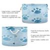KJIZMO Blue Dog Paw Prints Large Round Storage Basket with Handle, Collapsible Decorative Laundry Baskets for Blanket, Cotton Rope Organizer Towels Nursery Hamper Bin, 20" x 14" view 3