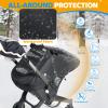 IvyWind Winter Baby Car Seat Cover, Universal Carseat Cover for Babies with Breathable Mesh Window, Cozy and Warm Car Seat Covers for Cold Weather, Kick-Proof Infant Carseat Canopy for Boy Girl, Black view 2