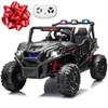24V 2 Seater Ride on Car for Kids, MOEYURO 800W Powered UTV Toy, 5MPH Large Side by Side Electric Car w/Remote, Bluetooth, LED Light, 3 Speeds, Music, Spring Suspension, Storage, Black view 1