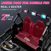 24V 2 Seater Ride on Car for Kids, MOEYURO 800W Powered UTV Toy, 5MPH Large Side by Side Electric Car w/Remote, Bluetooth, LED Light, 3 Speeds, Music, Spring Suspension, Storage, Black view 3