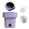 Foldable Travel Washing Machine 12 * 6 * 12in Small Washer 8L Space Saver Portable Washing Machine Clean Laundry Anywhere For Tiny Spaces(Purple) view 1