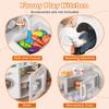 Costzon Play Kitchen for Kids, Wooden Toy Kitchen Set with Ice Maker, Faucet, Sink, Accessories, Pretend Cooking Toy for Toddlers, Kids Kitchen Playset with Sounds & Lights, Gift for Ages 3+ view 3