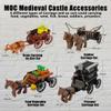 4 Kind of Medieval Carriage Building Blocks,Ancient Grain Horsecart Oxcart Bricks Set,Medieval Prisoner Soldier Vehicles Building Set,MOC Medieval Castle Accessories Suitable for The Leading Brand view 2