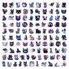 100Pcs Cute Cartoon Starry Sky Cat Stickers, Rainbow Starry Sky Cat Stickers, Galaxy Collection Stickers for Water Bottles, Pet Lover Gifts Laptop for Kids Men and Women view 3