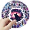100Pcs Cute Cartoon Starry Sky Cat Stickers, Rainbow Starry Sky Cat Stickers, Galaxy Collection Stickers for Water Bottles, Pet Lover Gifts Laptop for Kids Men and Women view 4