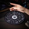 CRASPIRE Pendulum Pad Making Kits Dowsing Divination Astrology Pads Rubber Altar Pendulum Mats Constellation with DIY Blue Spot Jasper Pointed Pendants Metaphysical Message Board for Divining Decor view 3