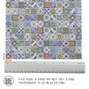 150 pcs, Dollhouse Flooring, 1:12 Scale Doll House Tiles, Miniature Checkerboard Floor, REDUCIO! (Mediterranean Patterns) view 3