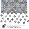 150 pcs, Dollhouse Flooring, 1:12 Scale Doll House Tiles, Miniature Checkerboard Floor, REDUCIO! (Mediterranean Patterns) view 4