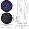 CRASPIRE 2Pcs Pendulum Mats Dowsing Divination Astrology Pads Rubber Altar Pendulum Mat Celestial Boho Mats with 2 DIY Pointed Pendants Tablecloth Metaphysical Message Board for Divining Decor view 2