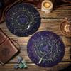 CRASPIRE 2Pcs Pendulum Mats Dowsing Divination Astrology Pads Rubber Altar Pendulum Mat Celestial Boho Mats with 2 DIY Pointed Pendants Tablecloth Metaphysical Message Board for Divining Decor view 4