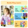PicassoTiles 101 Piece Magnetic Tile Building Blocks Set with Durable Storage Bag STEM Educational Construction Magnet Toy Kit for Toddlers Preschool Kids Boys Girls Age 3 Plus Indoor Learning PT06 view 4