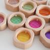 20 Pieces Wooden Blocks Stacking Toys Colorful Acrylic Blocks Early Learning Sensory Training Toys for Birthday Gift Children view 2