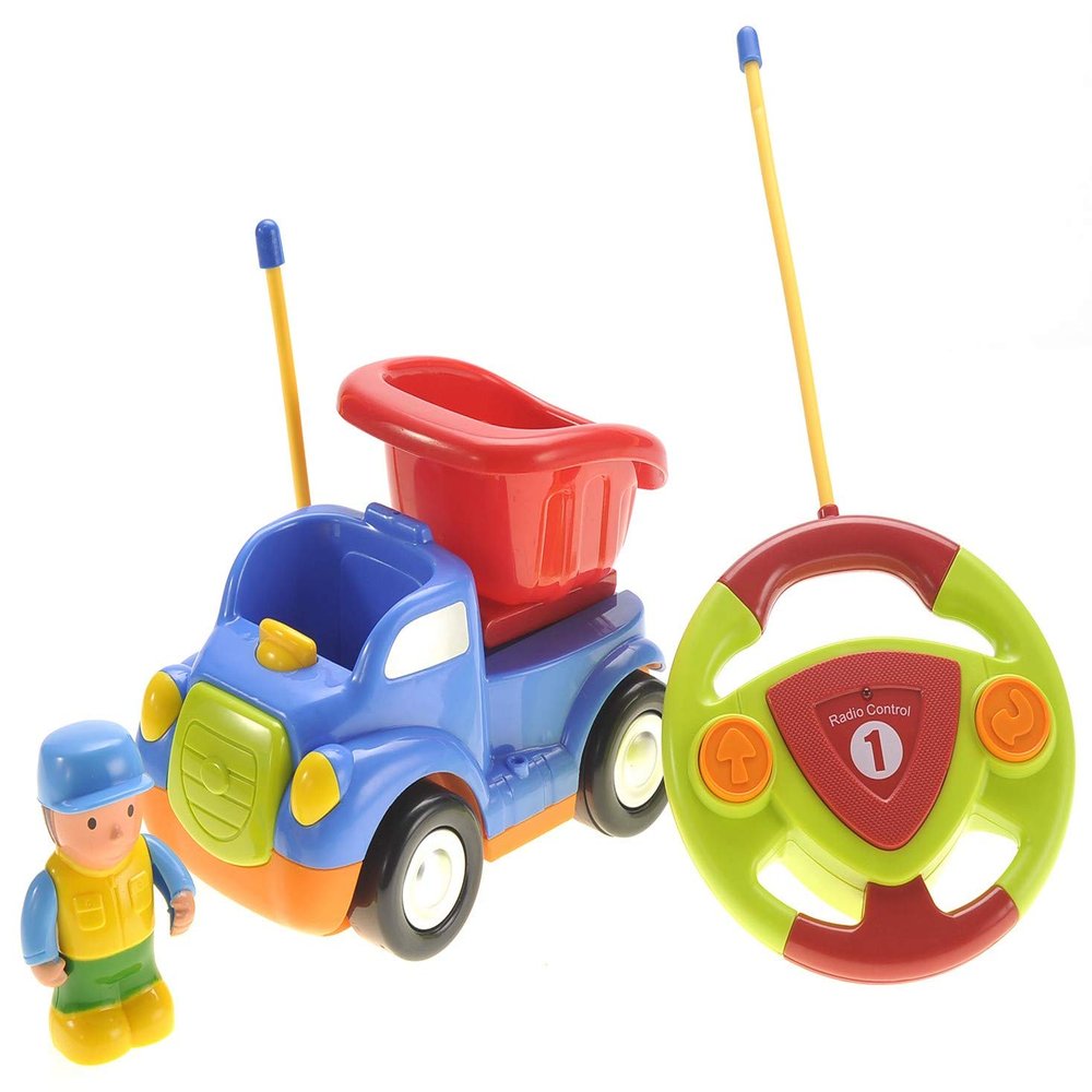 A and E Imports - Cartoon RC Construction Car for Kids (Blue)