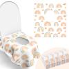 30 Pack Toilet Seat Covers Disposable, Individually Wrapped for Travel, Large Waterproof Potty Covers for Kids and Adults,Toddler Potty Training for Public Restroom, Airplane, Trip - Rainbow view 1