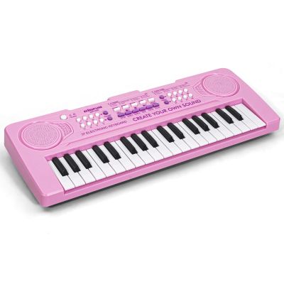 Raimy 37 Keys Keyboard Piano for Kids, Early Learning Educational Portable Electronic Musical Instrument Toys Gifts for 3 4 5 6 7 8 9 Year Old Boys and Girls (Pink)