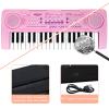 Raimy 37 Keys Keyboard Piano for Kids, Early Learning Educational Portable Electronic Musical Instrument Toys Gifts for 3 4 5 6 7 8 9 Year Old Boys and Girls (Pink) view 3